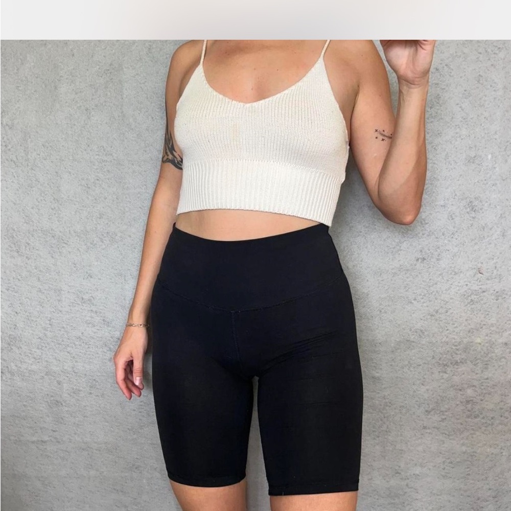 RD Style Black Bike Shorts High-Waisted Seamless